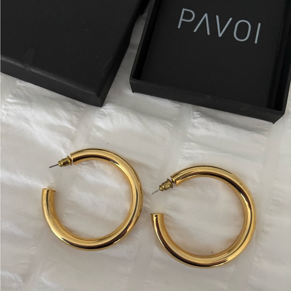 Gold Chunky Hoops